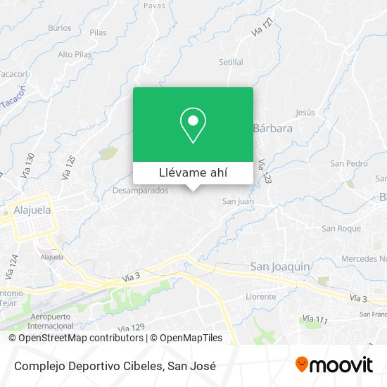 Mapa de Complejo Deportivo Cibeles