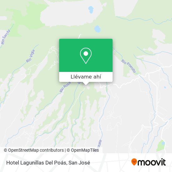 Mapa de Hotel Lagunillas Del Poás