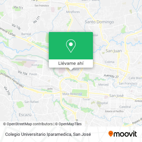 Mapa de Colegio Universitario Iparamedica