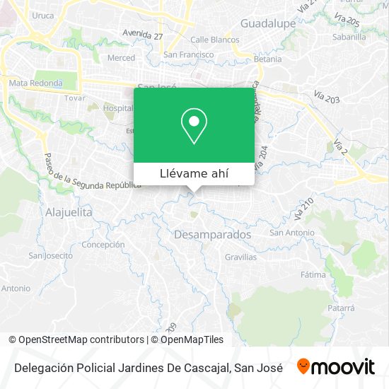 Mapa de Delegación Policial Jardines De Cascajal