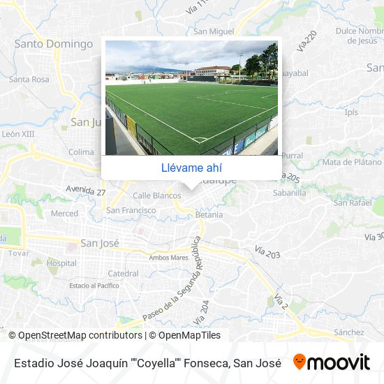 Mapa de Estadio José Joaquín ""Coyella"" Fonseca