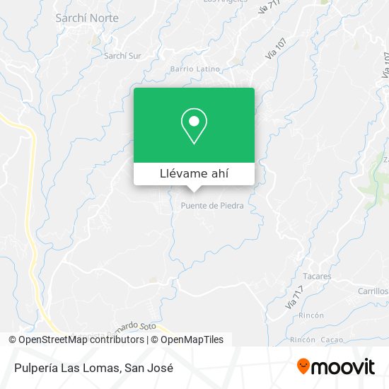 Mapa de Pulpería Las Lomas