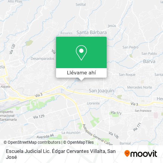 Mapa de Escuela Judicial Lic. Édgar Cervantes Villalta