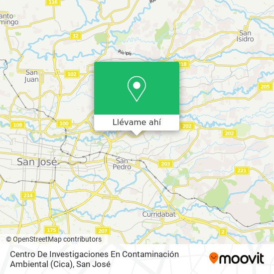 Mapa de Centro De Investigaciones En Contaminación Ambiental (Cica)