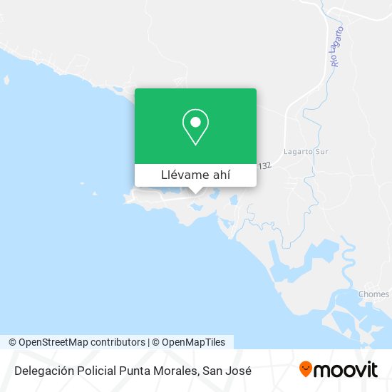 Mapa de Delegación Policial Punta Morales