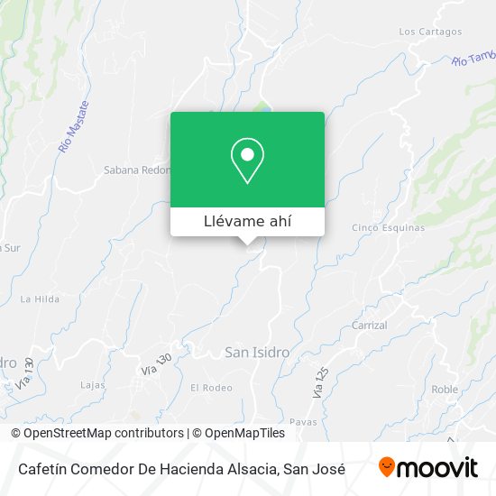 Mapa de Cafetín Comedor De Hacienda Alsacia
