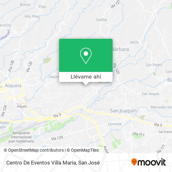 Mapa de Centro De Eventos Villa María