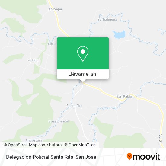 Mapa de Delegación Policial Santa Rita