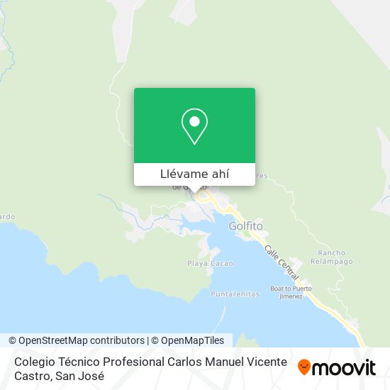 Mapa de Colegio Técnico Profesional Carlos Manuel Vicente Castro