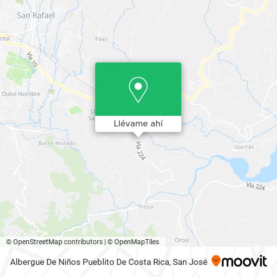 Mapa de Albergue De Niños Pueblito De Costa Rica