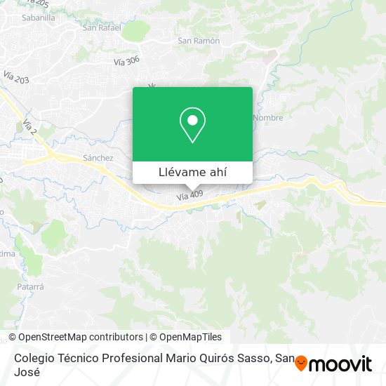 Mapa de Colegio Técnico Profesional Mario Quirós Sasso