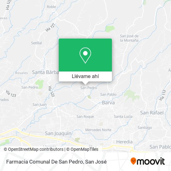 Mapa de Farmacia Comunal De San Pedro