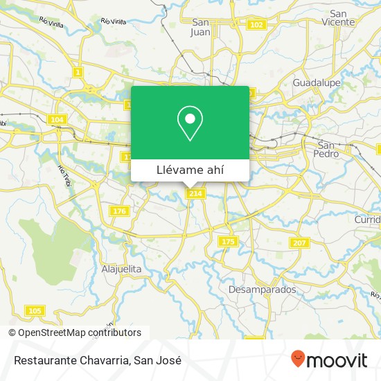 Mapa de Restaurante Chavarria