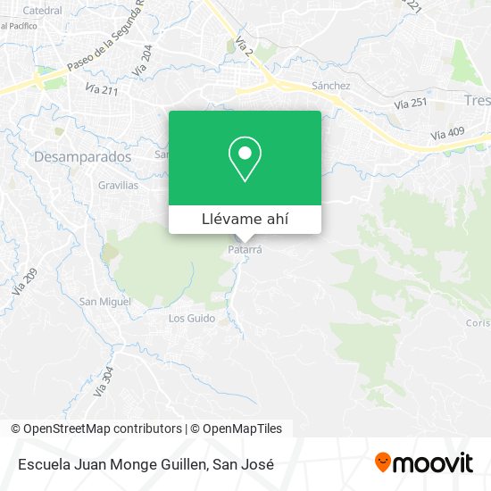Mapa de Escuela Juan Monge Guillen