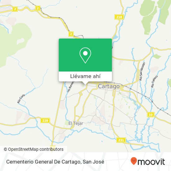 Mapa de Cementerio General De Cartago