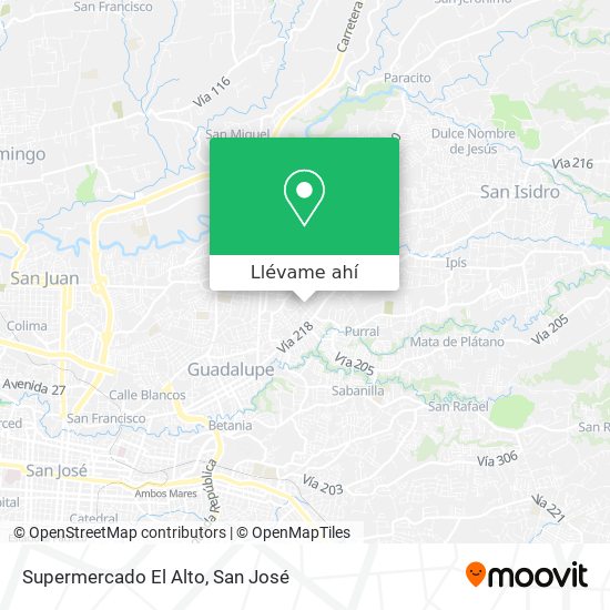 Mapa de Supermercado El Alto