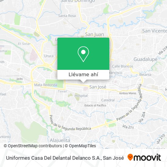 Mapa de Uniformes Casa Del Delantal Delanco S.A.