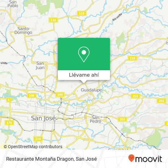 Mapa de Restaurante Montaña Dragon