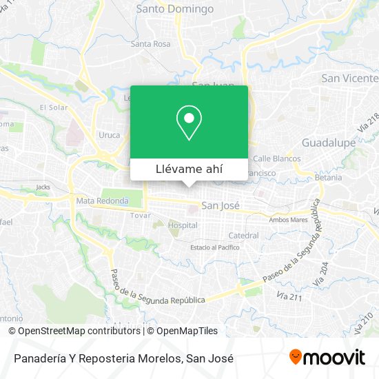 Mapa de Panadería Y Reposteria Morelos