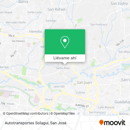 Mapa de Autotransportes Solagui