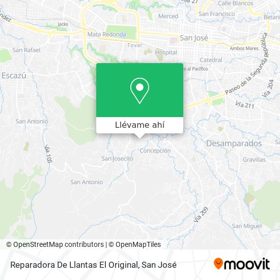 Mapa de Reparadora De Llantas El Original