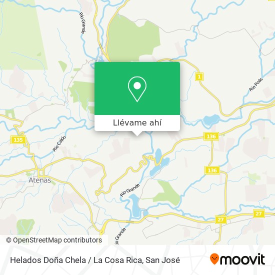 Mapa de Helados Doña Chela / La Cosa Rica