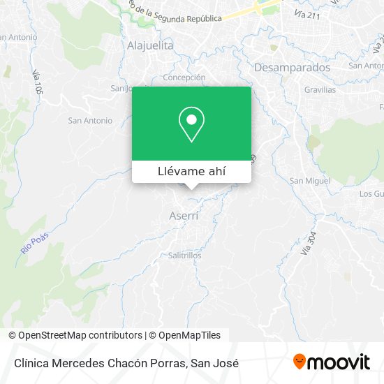 Mapa de Clínica Mercedes Chacón Porras