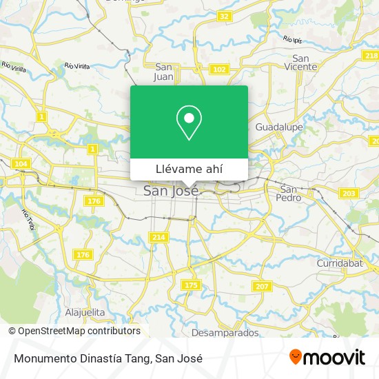 Mapa de Monumento Dinastía Tang