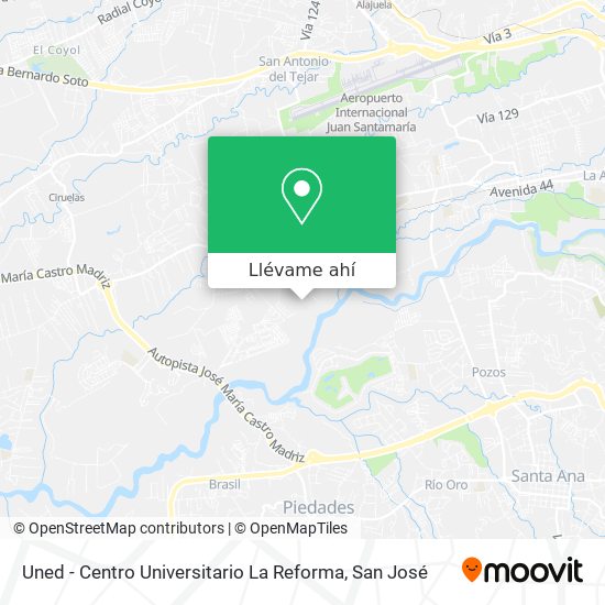 Mapa de Uned - Centro Universitario La Reforma