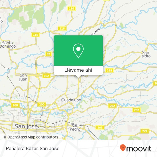 Mapa de Pañalera Bazar