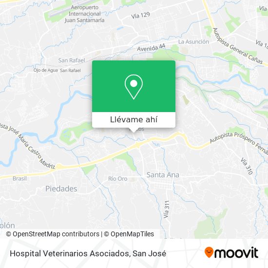 Mapa de Hospital Veterinarios Asociados