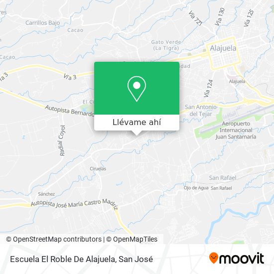 Mapa de Escuela El Roble De Alajuela