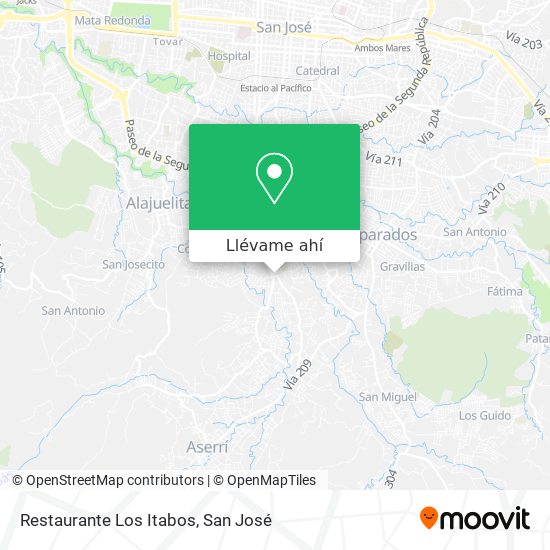 Mapa de Restaurante Los Itabos