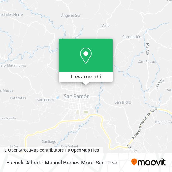 Mapa de Escuela Alberto Manuel Brenes Mora
