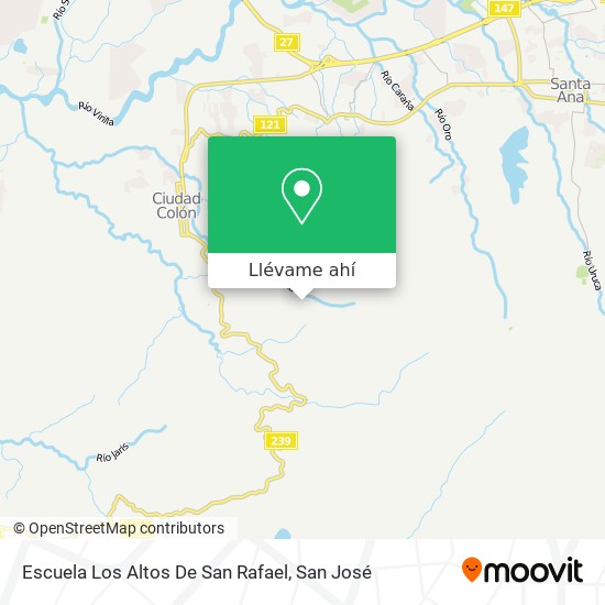 Mapa de Escuela Los Altos De San Rafael