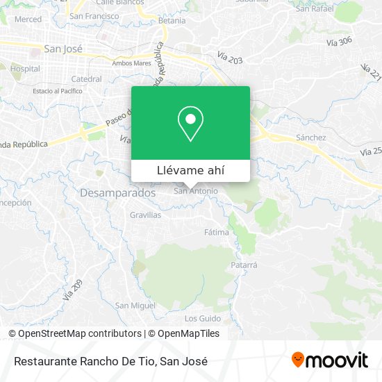Mapa de Restaurante Rancho De Tio