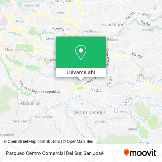 Mapa de Parqueo Centro Comercial Del Sur