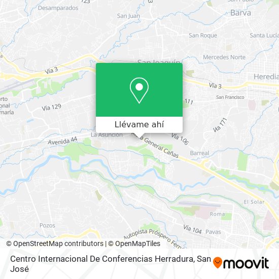 Mapa de Centro Internacional De Conferencias Herradura