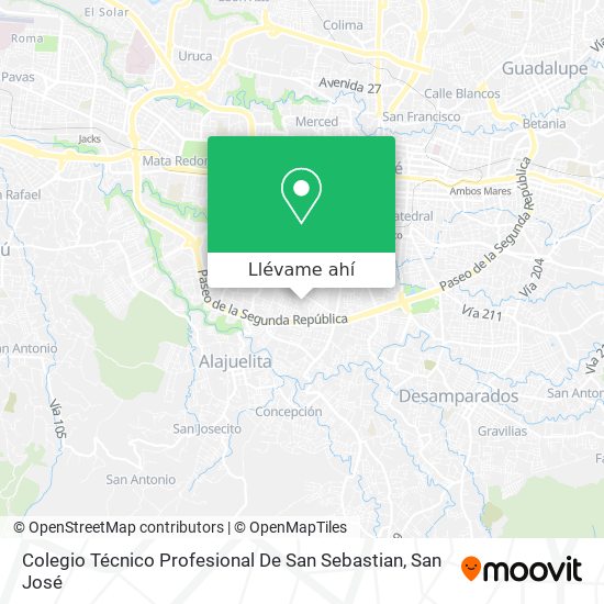 Mapa de Colegio Técnico Profesional De San Sebastian