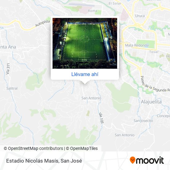 Mapa de Estadio Nicolás Masís