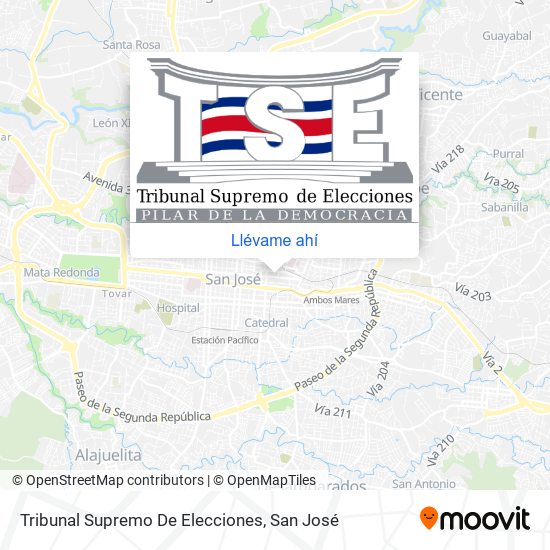 Mapa de Tribunal Supremo De Elecciones