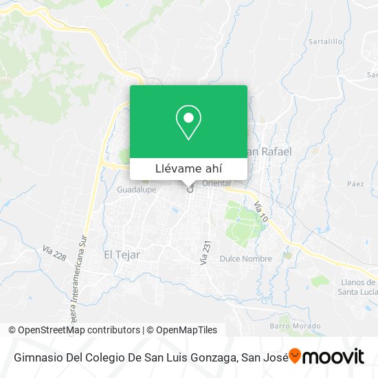 Mapa de Gimnasio Del Colegio De San Luis Gonzaga