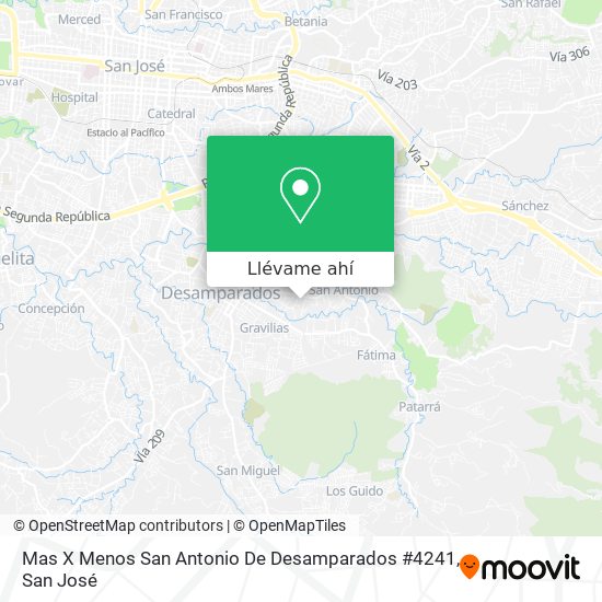 Mapa de Mas X Menos San Antonio De Desamparados #4241