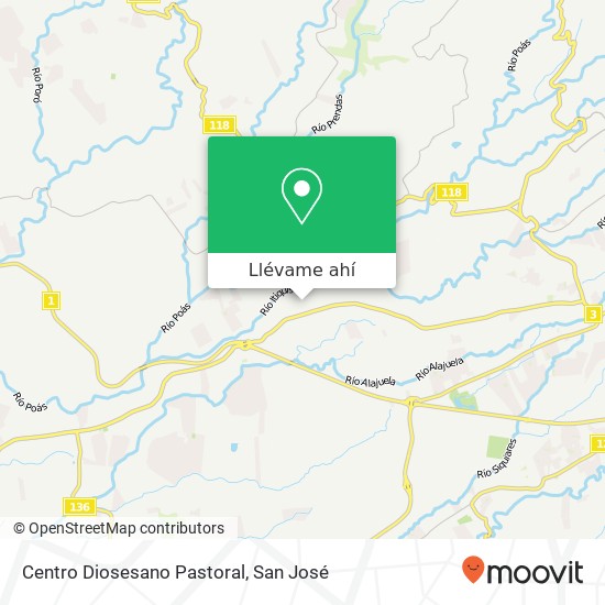Mapa de Centro Diosesano Pastoral