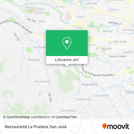 Mapa de Restaurante La Pradera
