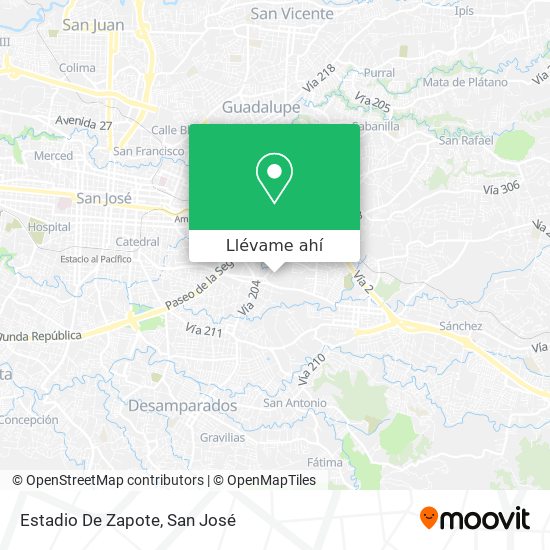 Mapa de Estadio De Zapote