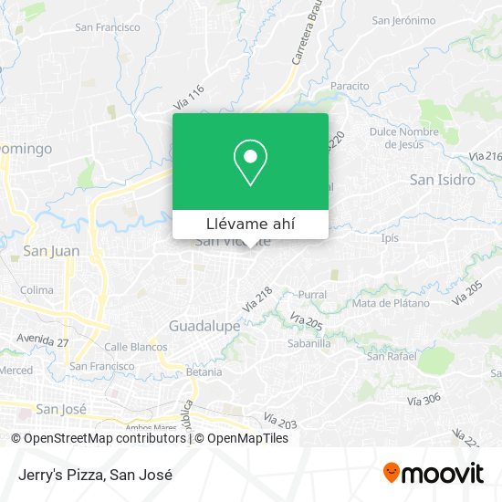 Mapa de Jerry's Pizza