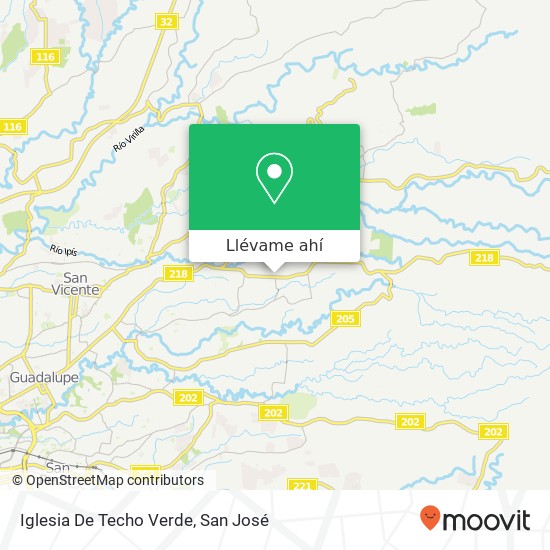 Mapa de Iglesia De Techo Verde