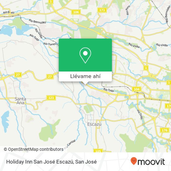Mapa de Holiday Inn San José Escazú