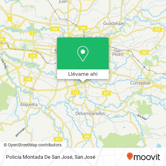 Mapa de Policía Montada De San José